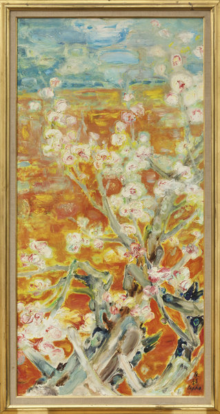  1956年作 老桃树 油彩画布