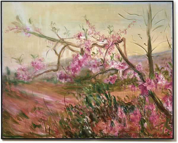  2006年作 通往龙泉山的小路 油画画布