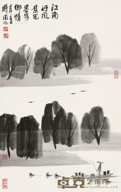  壬午（2002）年作 江南好风景 立轴 水墨纸本 96×60cm