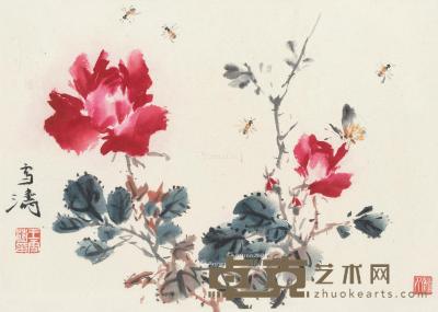  蝶恋花 镜片 设色纸本 24.5×32cm
