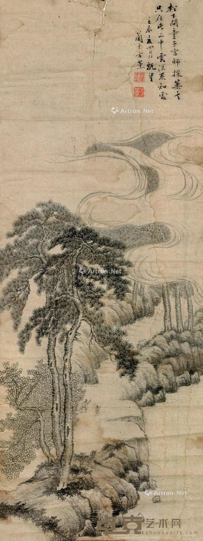  壬辰（1772）年作 贾岛诗意图 镜片 水墨纸本 87.5×32cm