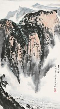  辛未（1991）年作 蜀江图 镜片 设色纸本