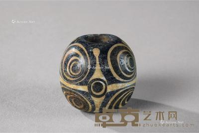  战国 琉璃珠 直径2.4cm；高2.2cm 