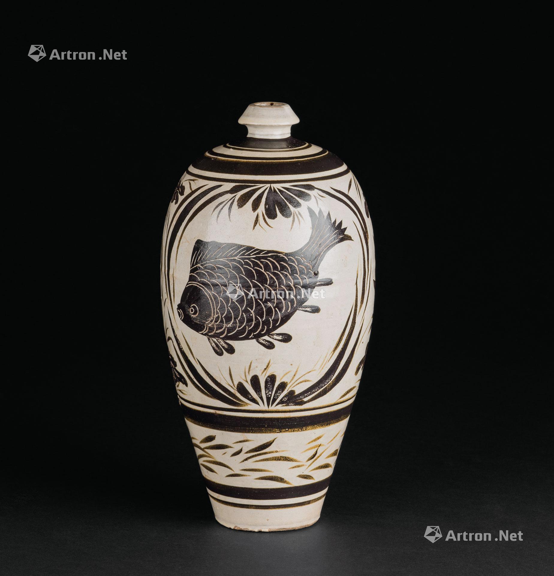 中国陶磁器 宋定窯 浮き彫り鉢A美術品 - 陶芸