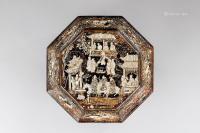  清代（1644-1911） 大漆嵌螺钿人物纹八角捧盒