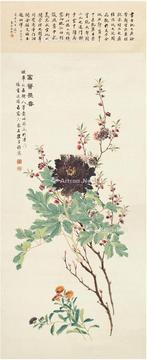  富贵长春图 立轴 设色纸本