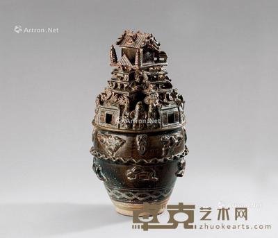 东晋 黑釉魂瓶 直径21.2cm;高40.5cm