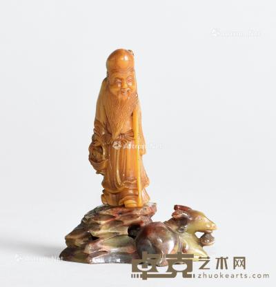 清代 寿山石雕寿星立像 通高8.3cm