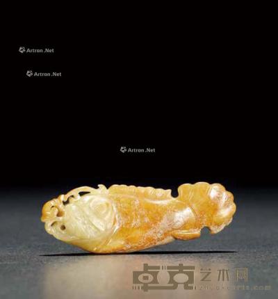  明-清·玉鱼挂件 长7.4cm；宽2.5cm