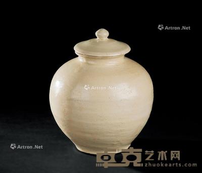  唐代 邢窑白瓷盖罐 直径15.9cm；高18.6cm