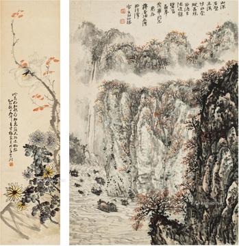  花鸟·山水 立轴·镜片 设色纸本