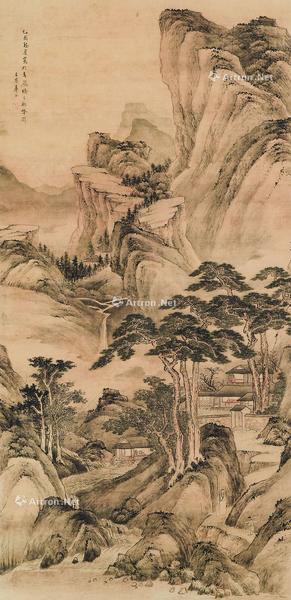  山水 镜心 设色纸本