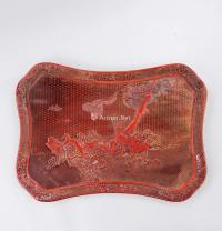  清代（1644-1911） 剔红松鹿纹倭角香盘