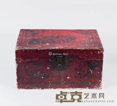  明代（1368-1644） 大漆龙凤牡丹纹长方箱 长95cm；宽63.5cm；高49.5cm