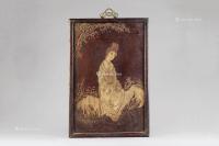  清代（1644-1911） 大漆仕女纹挂屏