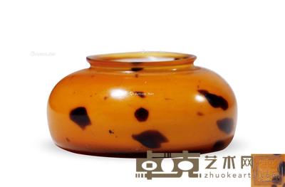  清 仿玳瑁料水呈 直径5.5cm