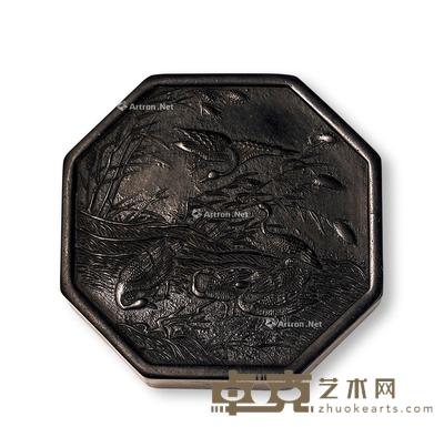  明 芦雁图墨 长8cm