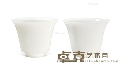  清 白料小杯 （一对） 高6.5cm×2