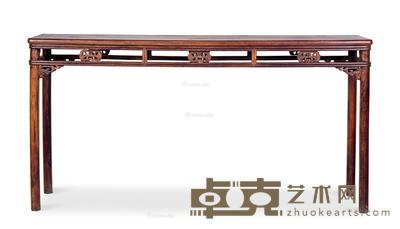  清 红木圆包圆条桌 199×45×102cm