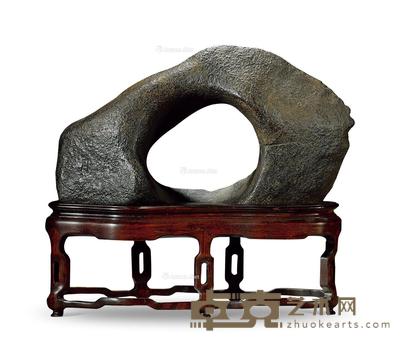  清 吴云款「绘月」太湖石 长35cm