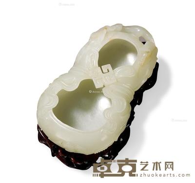  清 白玉葫芦形水洗 长11cm