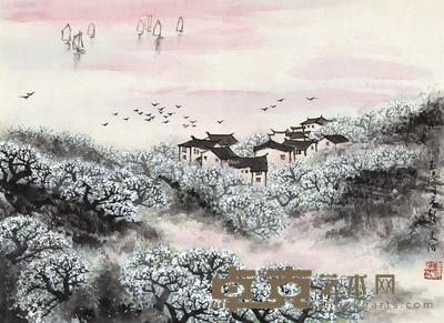  水乡 镜心 设色纸本 28.5×39cm