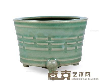  明 龙泉窑八卦炉 高8.3cm