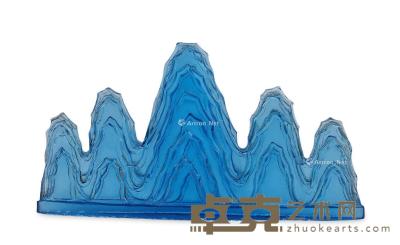  清 宝石蓝料山子 长15.3cm