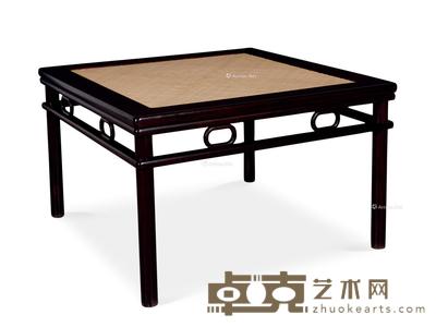  现代 赞比亚血檀禅凳 80.5×80.5×50.5cm