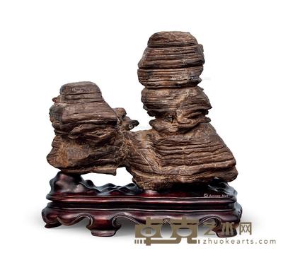  清 「层云」灵璧石 高18cm