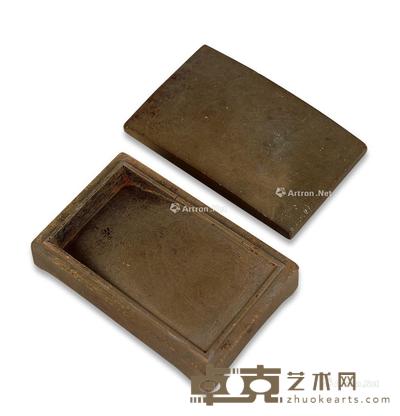  明 绿端淌池砚 长12cm；宽7.1cm