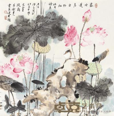  2009年作 杜甫诗意图 镜心 设色纸本 68.5×70cm
