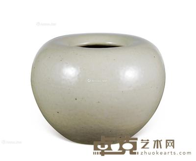  清 仿汝釉苹果尊 高7cm