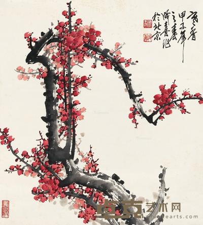 1984年作 寒香 立轴 设色纸本 54×48cm