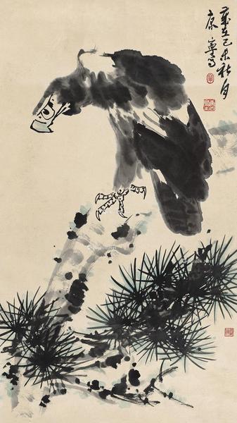  1979年作 松鹰图 镜心 设色纸本
