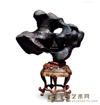  清 「佐岳」太湖石 高25cm