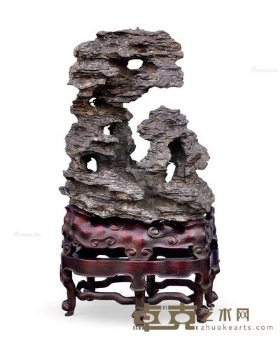  清 「罗寻幽道」幽兰石 高49cm