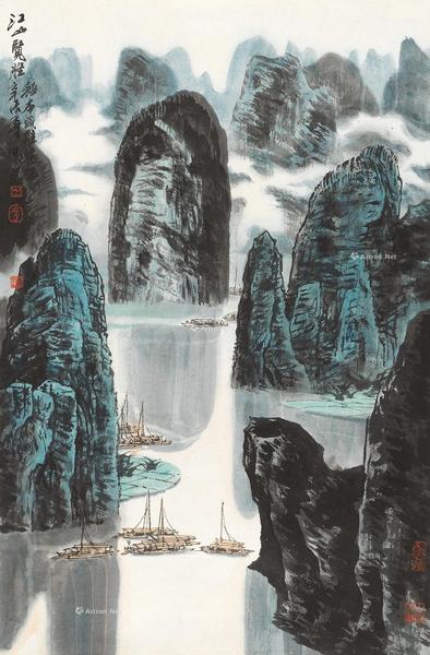  1991年作 江山览胜 镜心 设色纸本