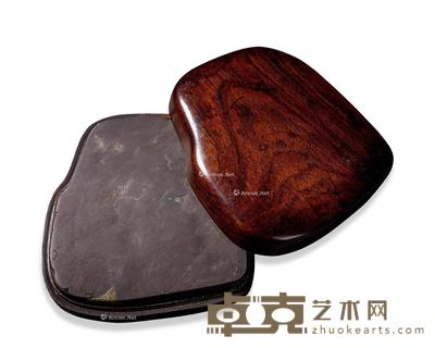  清中期 端石随形砚 17×18cm