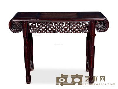  清晚期 红木绳纹下卷 114×39×83cm