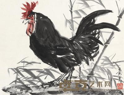 大吉图 镜框 设色纸本 34×44cm