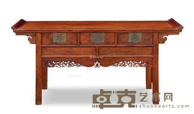  现代 黄花梨三屉闷户厨 167×46.5×83cm