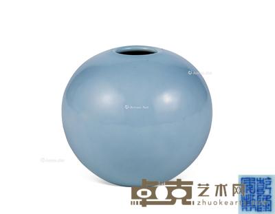  清 天青釉水呈 高5.5cm