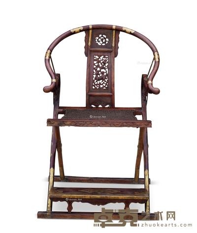  现代 黄花梨交椅 64×44×114cm