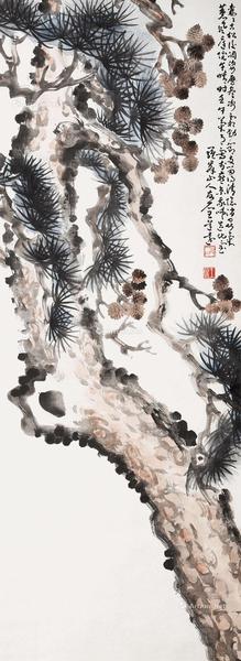  松树 立轴 纸本