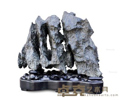 清 「碧润」英石 高33cm