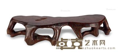  清 根雕平几 长43cm；高8cm