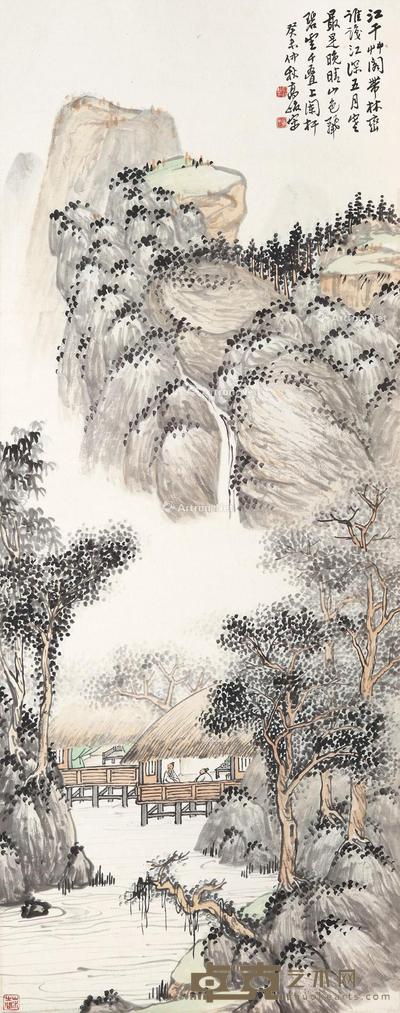 山水 99×40cm