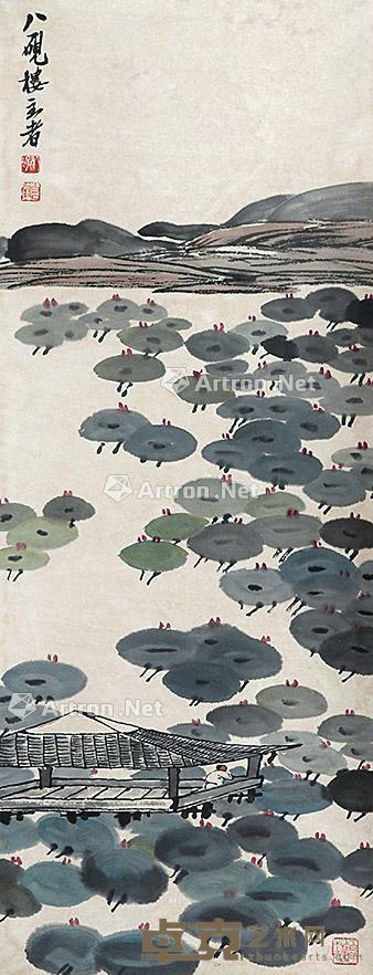  山水 立轴 纸本 106×40cm