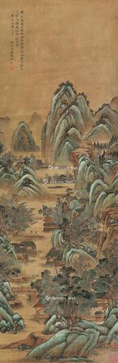  山水 立轴 绢本